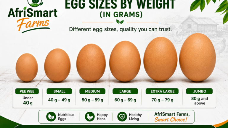 Fresh Farm Eggs - Eggs Sizes in grams